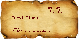 Turai Tímea névjegykártya