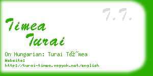 timea turai business card